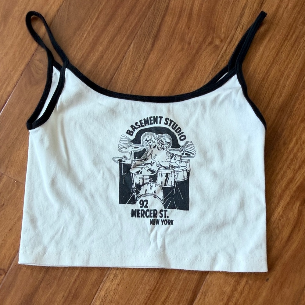 Black & White Graphic Cami Top
